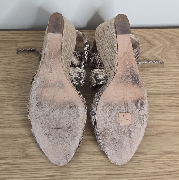 Alexandre Birman Women's Genuine Snake Skin Wedge Sandals Size 11 - Picture 5 of 11